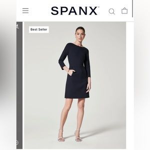 The Perfect A-line 3/4 Sleeve Dress - Black XL